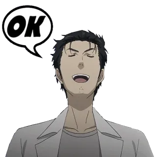 🆗 OK аниме, ок, мем, реакция telegram sticker