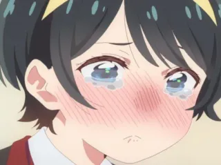 😢 Anime, Llorando, Triste, Chica, Lágrimas telegram sticker