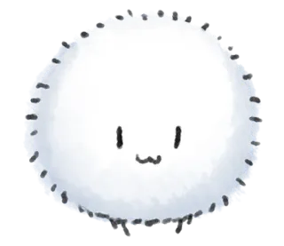 💭 ふわふわ, かわいい, 可愛い, シンプル, ステッカー, 白, ミニマル telegram sticker