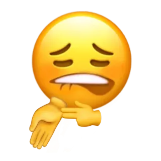 🥵 emoji, finger gun, face, expression, funny telegram sticker