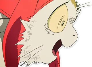 😯 anime, cartone animato, scioccato, sorpreso, faccia telegram sticker