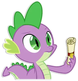 📜 Spike My Little Pony cartoon, animal, character, animation, dragon, my little pony telegram sticker