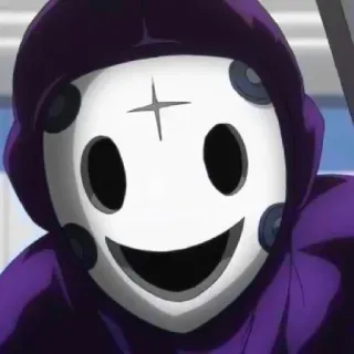 💜 anime, mask, character, weapon, smile telegram sticker