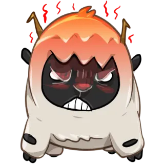 😡 화난, 괴물, 만화, 악마, 생물, 분노 telegram sticker