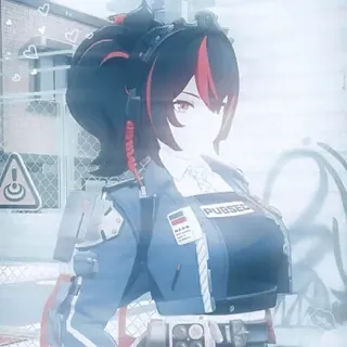🎲 PUBSEC Anime, Offizier, Militär, Weiblich, Cyberpunk telegram sticker