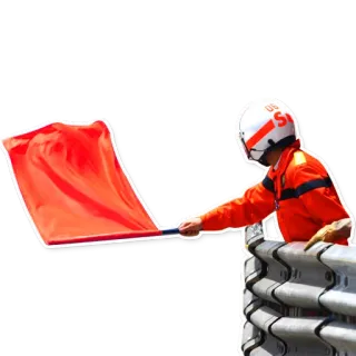 ❤ carrera, bandera, bandera roja, seguridad, automovilismo whatsapp sticker