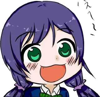 😀 anime, chibi, cute, girl, cartoon telegram sticker