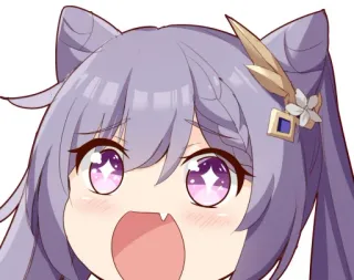 😚 Keqing Genshin Impact anime, süß, keqing, genshin impact, aufkleber telegram sticker