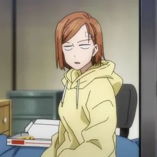 ➿ Nobara Kugisaki Jujutsu Kaisen Anime, Jujutsu Kaisen, Nobara Kugisaki, Personnage, Dessin animé telegram sticker