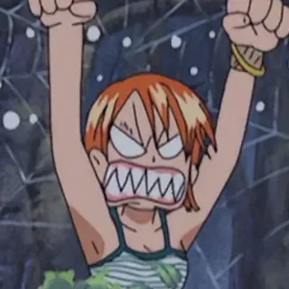 🤬 Nami One Piece Аниме, Мультфильм, Злой, One Piece, Нами whatsapp sticker