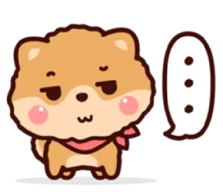 😑 pies, słodki, zwierzę, kreskówka telegram sticker