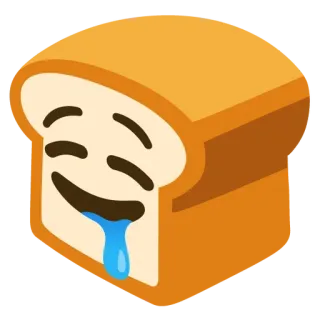 🍞 roti, emoji, makanan, kartun, menangis, sedih telegram sticker