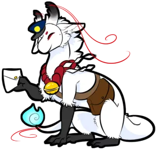 💌 animal, créature, facteur, fantaisie, poilu whatsapp sticker