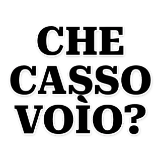 🤌 CHE CA**O VOIO? italian, offensive, phrase, slang telegram sticker