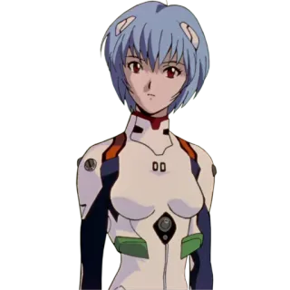 🙂 Rei Ayanami Neon Genesis Evangelion Anime, Personagem, Rei Ayanami, Neon Genesis Evangelion whatsapp sticker