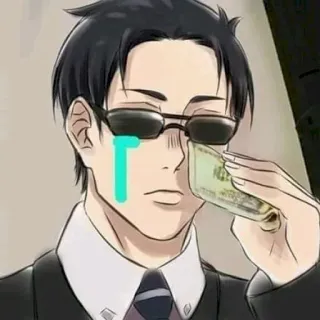 🎐 money, crying, sunglasses, expensive, cash, wealth telegram sticker