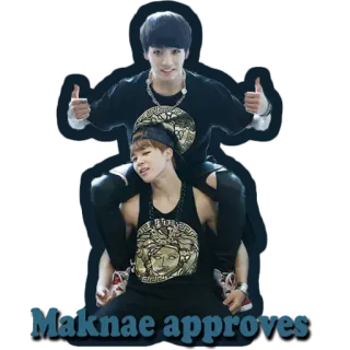 👍 Maknae approves kpop, bts, maknae, approbation, jungkook, jimin telegram sticker