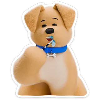 🐶 개, 강아지, 양치, 칫솔, 애완 동물, 동물 telegram sticker