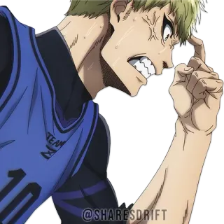 💀 Blue Lock Animé, En colère, Foot, Sueur, Personnage whatsapp sticker