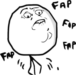 😤 FAP FAP FAP Meme, Internet, Trollface, Rosto, Engraçado telegram sticker