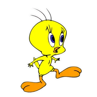 😮 Tweety Bird 트위티, Tweety Bird, 만화, 노란 새, 워너 브라더스, 루니 툰 telegram sticker