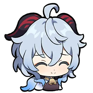 😊 Ganyu Genshin Impact anime, cute, character, genshin impact, chibi whatsapp sticker