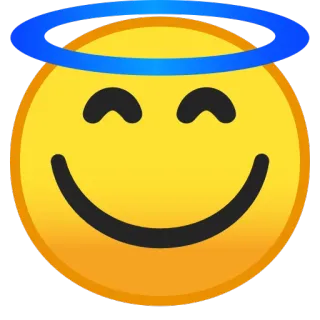 😇 Emoji, Malaikat, Halo, Senyum, Senang telegram sticker