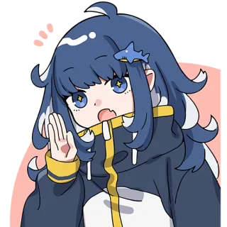 🤩 アニメガール, 漫画, サメ, 可愛い, ステッカー telegram sticker