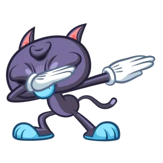 😎 mèo, dab, hoạt hình, tư thế, động vật telegram sticker