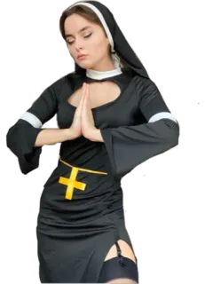 🙏 religieuse, religion, costume, ordre religieux, catholique telegram sticker