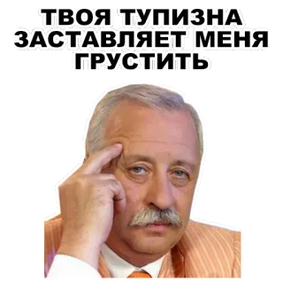 😐 ТВОЯ ТУПИЗНА
ЗАСТАВЛЯЕТ МЕНЯ
ГРУСТИТЬ rusia, sedih, kebodohan, kesal telegram sticker