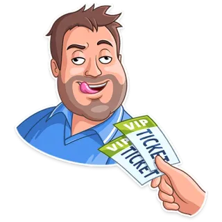 😋 VIP TICKET billet, vip, fête, événement, accès telegram sticker