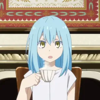 🦕 Rimuru Tempest That Time I Got Reincarnated as a Slime Anime, Isekai, Schleim, Reinkarnation als Schleim, Rimuru, Süß whatsapp sticker