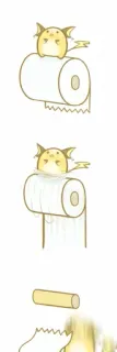 😵 Toilettenpapier, Tier, Kawaii, Süß, Aufkleber telegram sticker