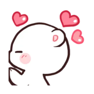 😘 cute, love, hearts, animal, cartoon telegram sticker