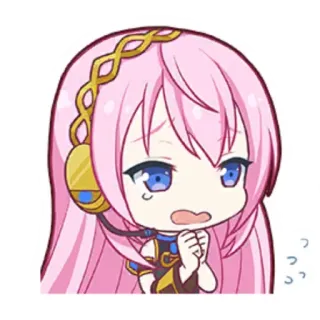 🎤 Megurine Luka Anime, Vocaloid, Charakter, Süß, Kawaii, Pinke Haare telegram sticker