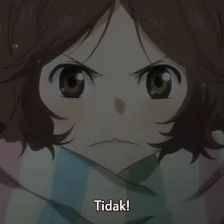 ✨ Tidak! anime, girl, angry, frustrated, no, not telegram sticker