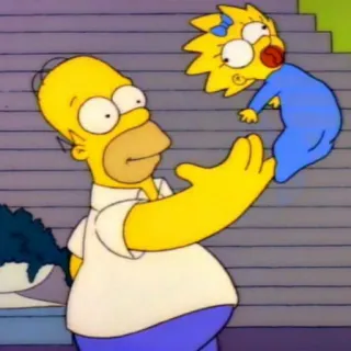 🙂 Homer Simpson The Simpsons Homer Simpson, Maggie Simpson, Die Simpsons, Cartoon, Familie, Gelb whatsapp sticker
