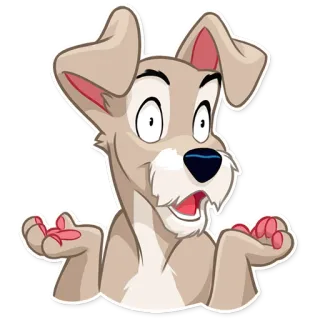 🤷‍♂️ chien, haussement d'épaules, dessin animé, sticker, drôle, animal telegram sticker
