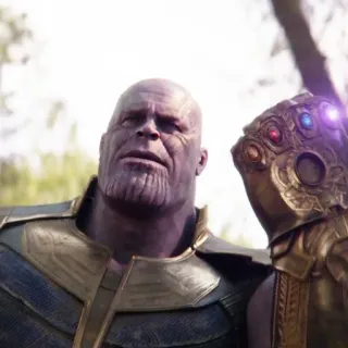 💜 Thanos Thanos, Marvel, Villain, Infinity Gauntlet, Superhero telegram sticker