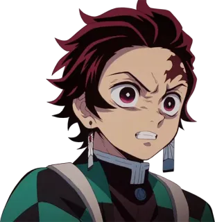 😤 Tanjiro Kamado Demon Slayer Anime, Demon Slayer, Tanjiro Kamado, Manga, Cartone animato, Adesivo telegram sticker