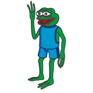 😨 Pepe the Frog Pepe, rana, meme, meme de internet, dibujo animado telegram sticker