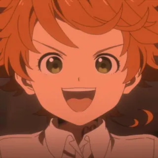 😄 Emma The Promised Neverland Anime, Emma, The Promised Neverland, Karakter, Senyum, Manga whatsapp sticker