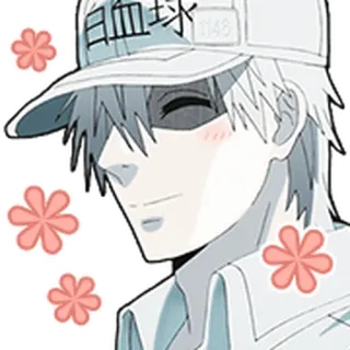 🩸 白血球 Anime, Les Brigades Immunitaires, Globule blanc, Personnage, Animation, Art telegram sticker