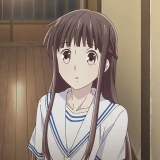 🦋 Tohru Honda Fruits Basket Аниме, Девушка, Персонаж, Тору Хонда, Корзинка фруктов telegram sticker