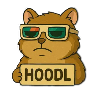 🧸 HOODL สัตว์, สติกเกอร์, แฮมสเตอร์, hoodl, คริปโต, มีม telegram sticker