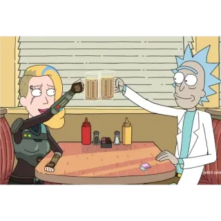 👫 Rick Rick and Morty rick and morty, phim hoạt hình, bánh mì nướng, bia, hoạt hình, chương trình tv telegram sticker