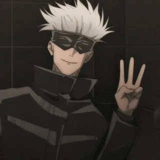 🧊 Satoru Gojo Jujutsu Kaisen อนิเมะ, โกโจ ซาโตรุ, มหาเวทย์ผนึกมาร, ตัวละคร, มังงะ, สติกเกอร์อนิเมะ telegram sticker