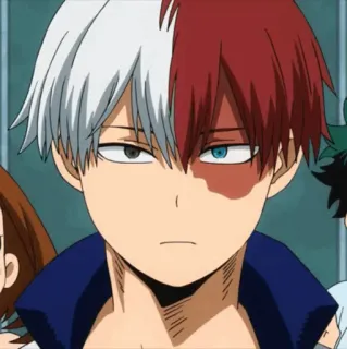 🥢 Shoto Todoroki My Hero Academia Anime, My Hero Academia, Shoto Todoroki, Bohater, Manga, Postać telegram sticker
