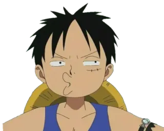 😗 Monkey D. Luffy One Piece Anime, One Piece, Monkey D. Luffy, Personaje, Dibujos animados whatsapp sticker